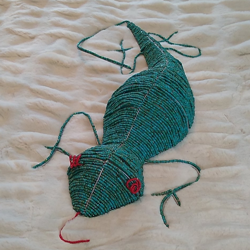 Pottery Barn Kids Beaded Gecko Wall Hanging